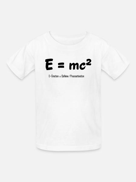 E = mc² - Kinder T-Shirt von Russell - Weiß