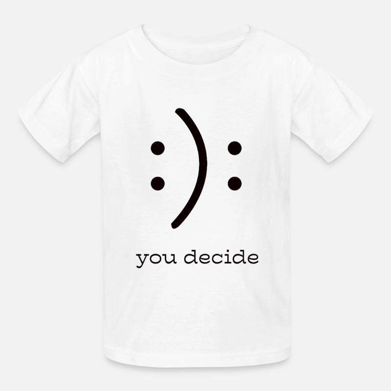 C’est vous qui décidez : Smily Graphics - T-shirts Russell Enfant - blanc