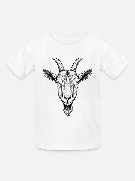 Ziege - Kinder T-Shirt von Russell - Weiß