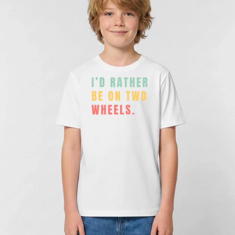 Better on two wheels Kids T-Shirt by Russell