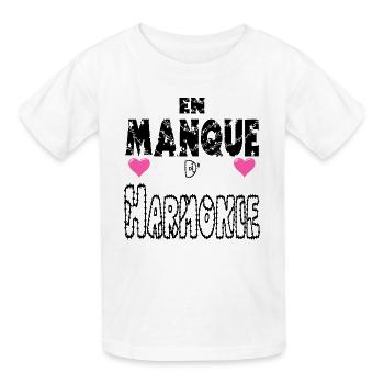 En Manque d'Harmonie - T-shirts Russell Enfant - blanc - Devant - AI Model Kid Male (0cm)