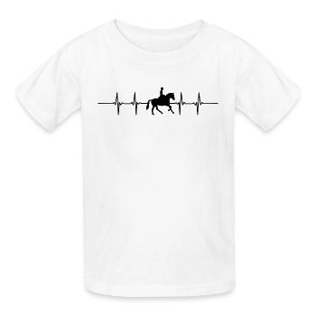 battement de cœur cheval - T-shirts Russell Enfant - blanc - Devant - AI Model Kid Male (0cm)