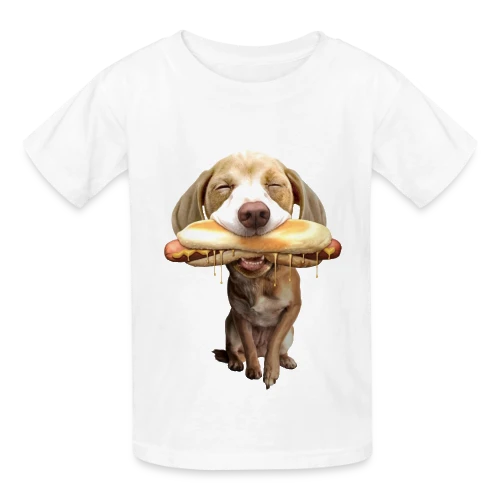Chien Gourmand Hotdog - T-shirts Russell Enfant