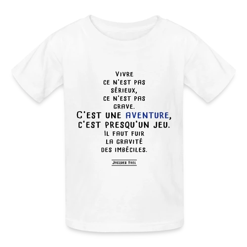 Jacques Brel: Le Grand Poète - T-shirts Russell Enfant