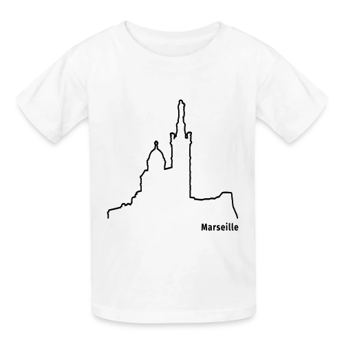 Skyline Marseille Bonne Mère - T-shirts Russell Enfant