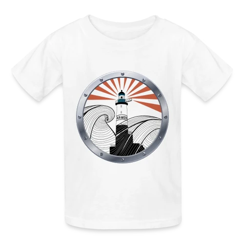 Phare d'Ar Men Breton - T-shirts Russell Enfant
