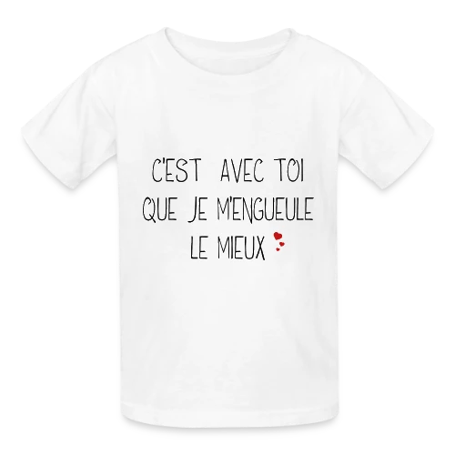 T-shirt Humour Couple : C'est avec toi que je m'engueule le mieux - T-shirts Russell Enfant