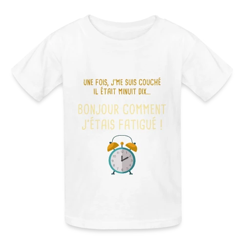 Minuit Dix : L'Heure Fatale du Coucher - T-shirts Russell Enfant