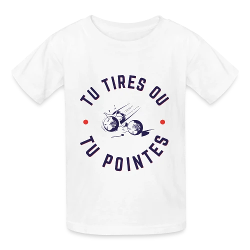 T-Shirt Pétanque: Tu Tires ou Tu Pointes? - T-shirts Russell Enfant