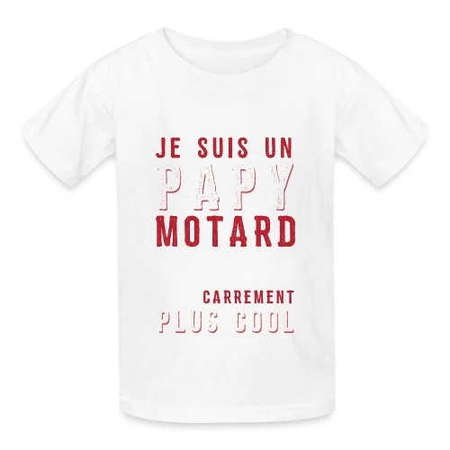 Papy Motard : Carrément Plus Cool ! - T-shirts Russell Enfant