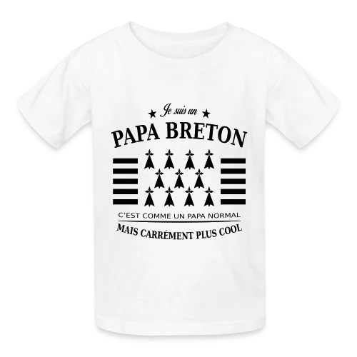 T-shirt Papa Breton Authentique - T-shirts Russell Enfant