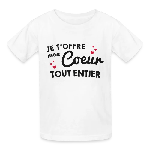 T-shirt Déclaration d'Amour - Mon Cœur Tout Entier - T-shirts Russell Enfant