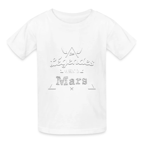 T-shirt Les Légendes naissent en Mars - Cadeau Anniversaire - T-shirts Russell Enfant