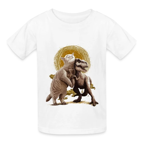 Chats et Dinos Amis : L'Aventure Décalée - T-shirts Russell Enfant