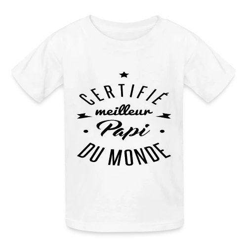 Le T-shirt "Meilleur Papi Certifié" - T-shirts Russell Enfant