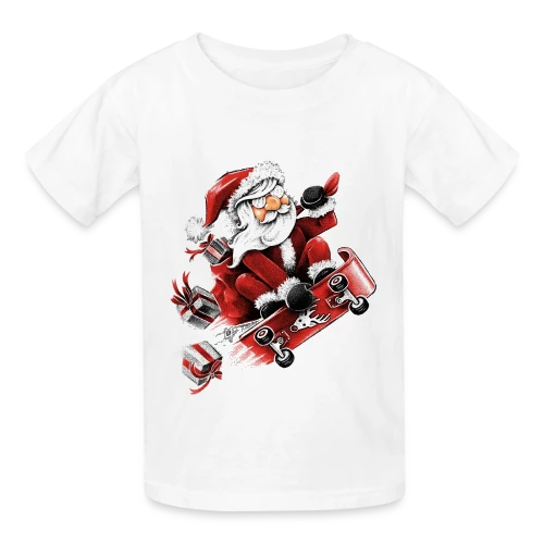 Père Noël Skateur Fou - T-shirts Russell Enfant