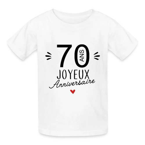 T-Shirt Anniversaire 70 Ans : L'Âge d'Or Célébré - T-shirts Russell Enfant