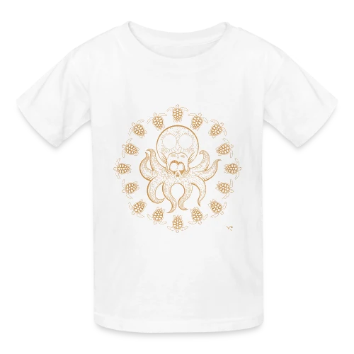 Crâne Poulpe - T-shirts Russell Enfant