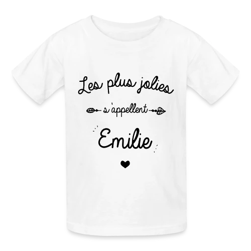 T-Shirt Prénom 'Émilie' - Le Cadeau Personnalisé Idéal - T-shirts Russell Enfant