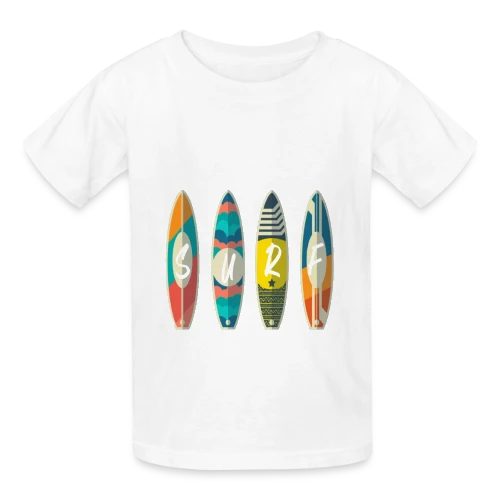 T-shirt Surf : Planche & Soleil | Idée Cadeau Jeunesse - T-shirts Russell Enfant