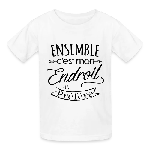 T-Shirt 'Ensemble, notre endroit préféré' - Cadeau Amoureux - T-shirts Russell Enfant