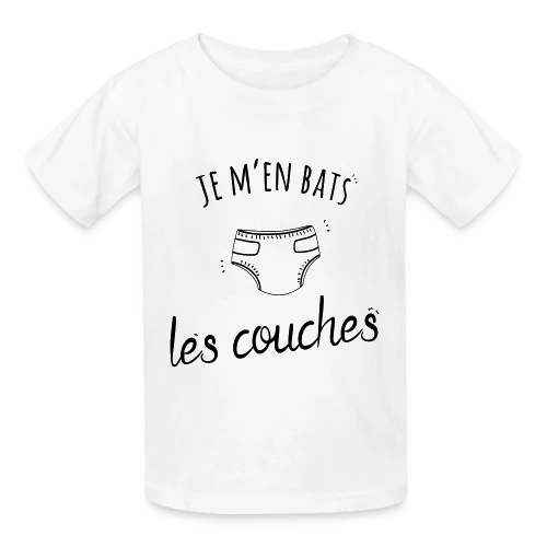 T-shirt Humour "Je M'en Bats Les Couches" - Idée Cadeau Drôle - T-shirts Russell Enfant