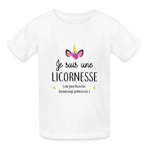 T-shirt Licornesse : Moitié Licorne, Moitié Princesse - T-shirts Russell Enfant