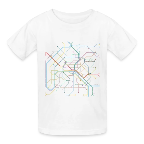 Plan Métro Paris Coloré - T-shirts Russell Enfant