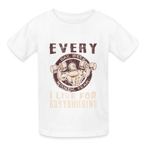 T-Shirt Bodybuilding: La Passion de la Musculation - T-shirts Russell Enfant
