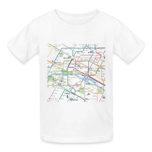 Plan Métro Parisien - T-shirts Russell Enfant
