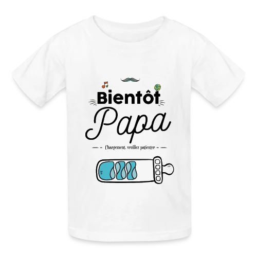 T-shirt Bientôt Papa : Humour et Annonce Naissance - T-shirts Russell Enfant