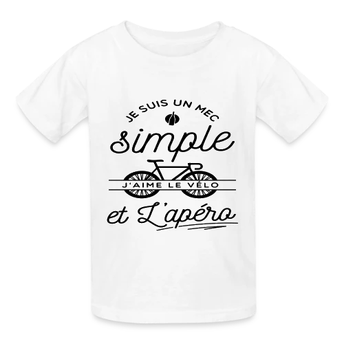 T-shirt "Mec Simple, Vélo & Apéro" - T-shirts Russell Enfant