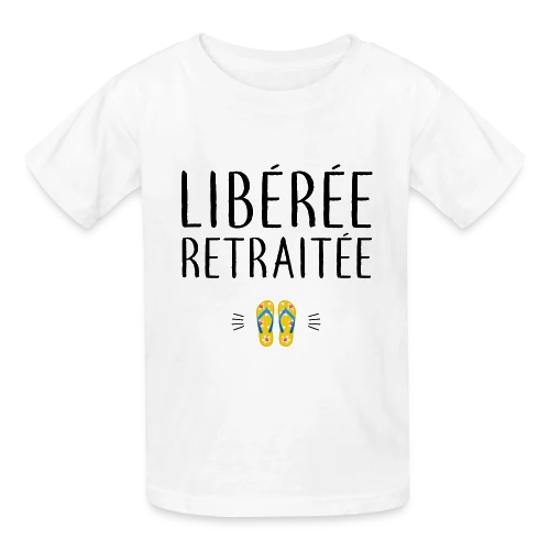T-shirt 'Libérée Retraitée' - L'Humour pour Célébrer Sa Nouvelle Vie - T-shirts Russell Enfant