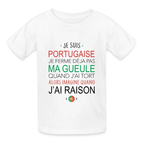 T-Shirt Portugaise : Ma Voix Compte, Toujours Raison ! - T-shirts Russell Enfant