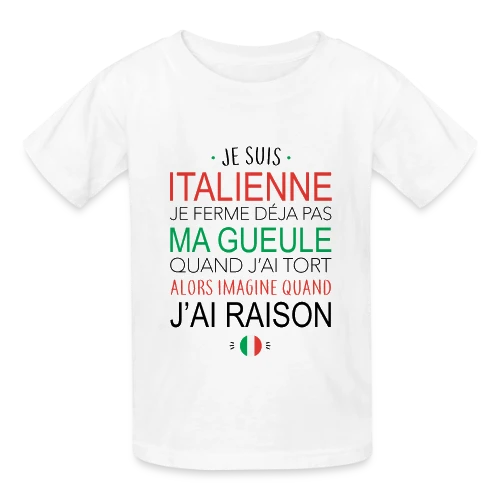 T-shirt "Italienne : Ma Voix, Ma Loi" - T-shirts Russell Enfant