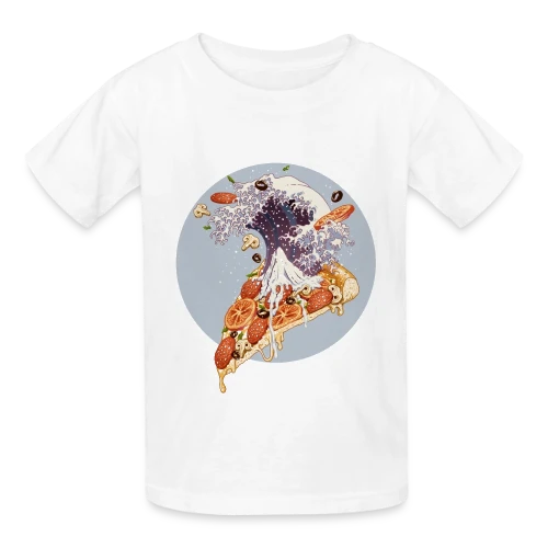 La Grande Vague de Pizza Kanagawa - T-shirts Russell Enfant