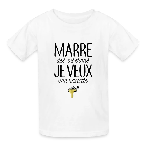 Bébé Gourmand : Marre des Biberons, Je Veux une Raclette ! - T-shirts Russell Enfant