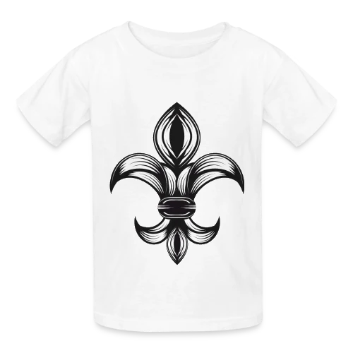 Fleur de Lys Élégante - Symbole Royal - T-shirts Russell Enfant
