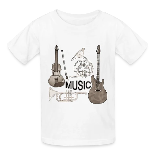 Passion Musique : Instruments & Guitare - T-shirts Russell Enfant