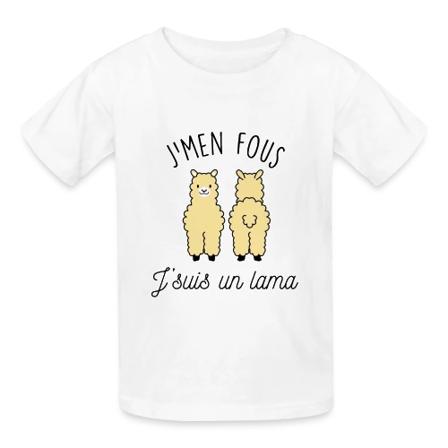 T-shirt "J'men fous j'suis un lama" - Humour Décalé - T-shirts Russell Enfant