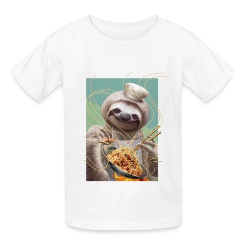 Le Paresseux Chef des Nouilles Sautées - T-shirts Russell Enfant