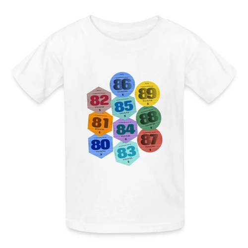 Vignette Auto Rétro Années 80 - T-shirts Russell Enfant