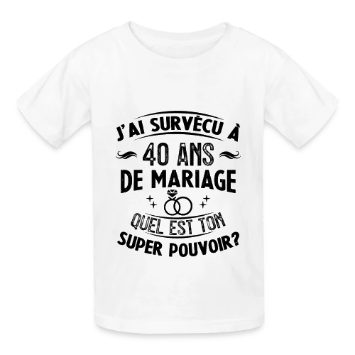 Noces de Rubis : Mon Super Pouvoir - T-shirts Russell Enfant