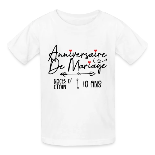 Anniversaire Mariage Noces Étain - T-shirts Russell Enfant