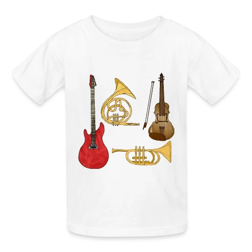 Passion Musique & Instruments - T-shirts Russell Enfant