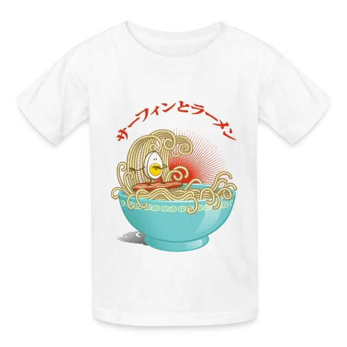 Surf & Ramens : L'?uf glisse dans le bol - T-shirts Russell Enfant