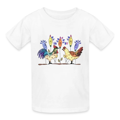 Duo Fermier Coq & Poule - T-shirts Russell Enfant