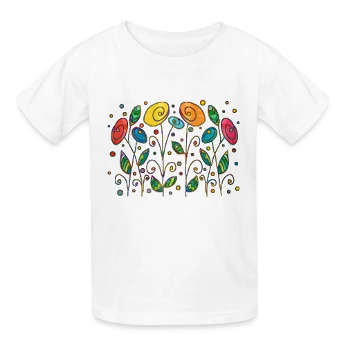 Fleurs Éclatantes - T-shirts Russell Enfant