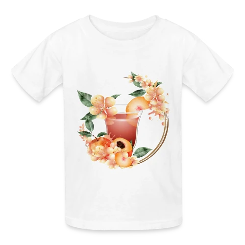 Cocktail Pêche en Fleurs: Douceur Estivale - T-shirts Russell Enfant