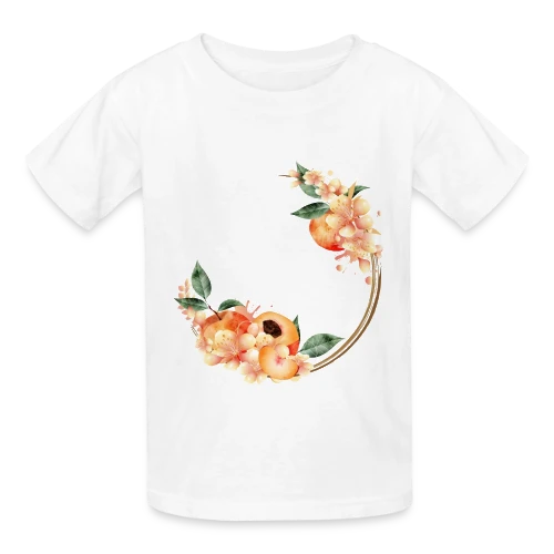 Pêche et Fleur en Couronne Tendance - T-shirts Russell Enfant